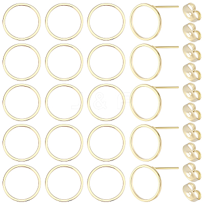 20Pcs 316 Surgical Stainless Steel Stud Earring Findings STAS-BBC0008-54-1