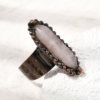 Natural Gemstone Cuff Open Rings GG-CBAB410-01-1