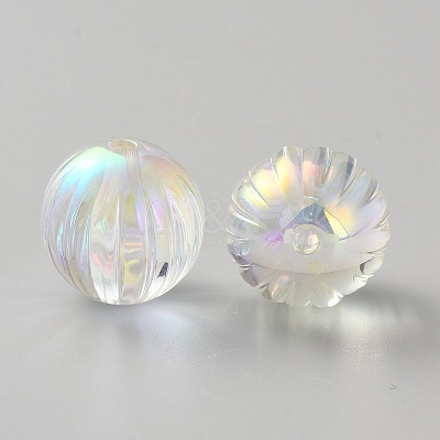 UV Plating Transparent Acrylic Beads LS-OACR-WH20006-08E-1