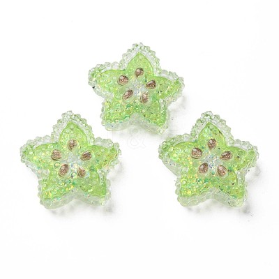 Transparent Epoxy Resin Cabochons CRES-S365-15-1