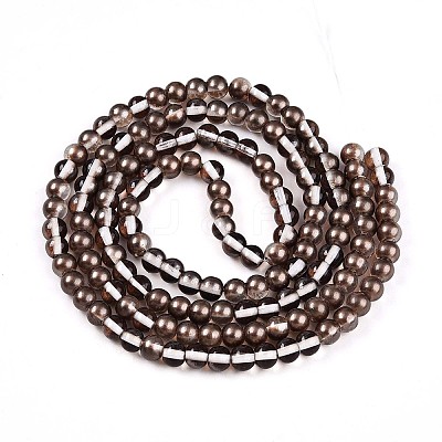 Baking Paint Transparent Glass Beads Strands DGLA-N011-6mm-09-1