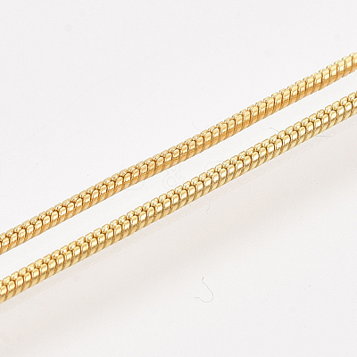 Brass Round Snake Chain Necklace Making MAK-T006-11A-G-1