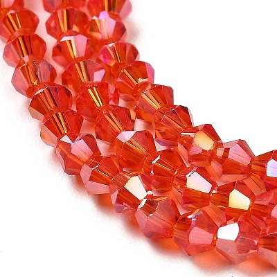 Transparent Electroplate Glass Beads Strands EGLA-A039-T2mm-B14-1