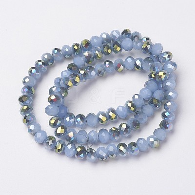 Electroplate Glass Beads Strands EGLA-A034-J4mm-S02-1