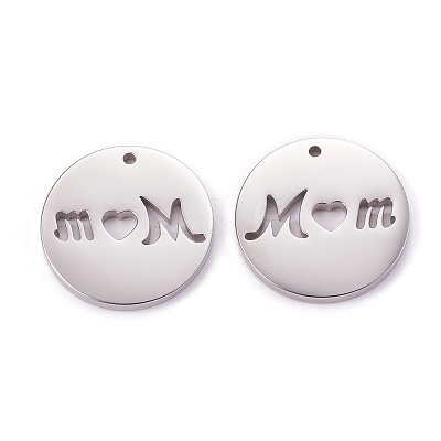 Non-Tarnish Mother's Day 304 Stainless Steel Pendants LS-STAS-F261-05P-1