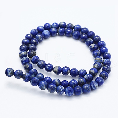 Natural Lapis Lazuli Beads Strands G-F561-6mm-G-1