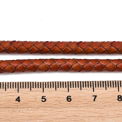 Braided Leather Cord with Core WL-F009-5mm-06-1