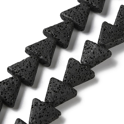 Triangle Dyed Natural Lava Rock Beads Strands G-O126-04A-10-1