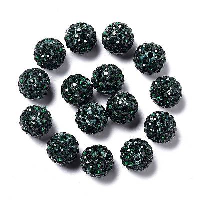Pave Disco Ball Beads X1-RB-A130-10mm-19-1