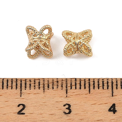 Brass Double Bead Caps KK-K374-23G-1