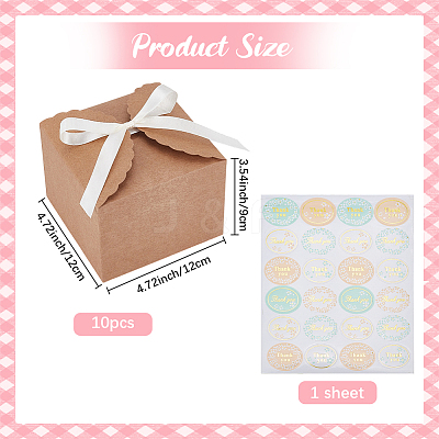 10Pcs Square Paper Storage Boxes CON-SP0001-31B-1