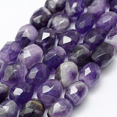Natural Amethyst Beads Strands G-P322-45-1
