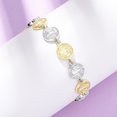Brass Link Chain Bracelets for Women BJEW-G762-03GP-01-1