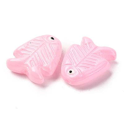 Transparent Glass Enamel Beads LAMP-U004-06-02-1