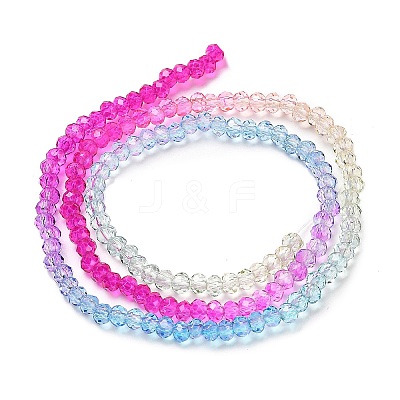 Transparent Painted Glass Beads Strands DGLA-A034-T1mm-A14-1