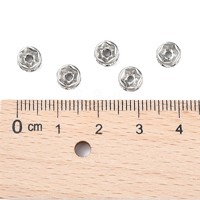 316 Surgical Stainless Steel Crystal Rhinestone Spacer Beads STAS-N032-06P-1