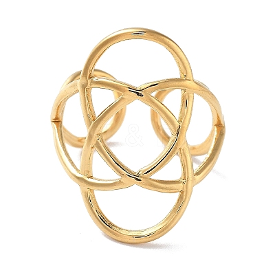 304 Stainless Steel Open Cuff Rings for Women RJEW-M020-07G-05-1