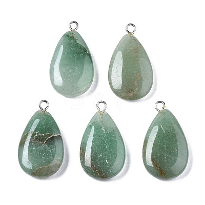 Natural Green Aventurine Pendants G-S356-14C-1