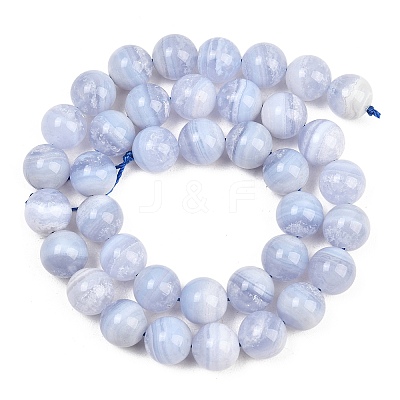 Natural Blue Lace Agate Beads Strands G-D106-A01-10mm-1