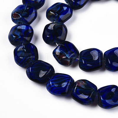 Handmade Milleflori Glass Beads Strands LAMP-M018-01A-07-1