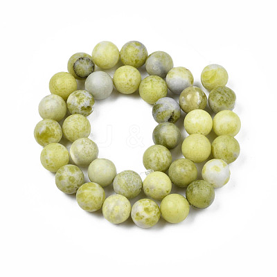Natural Yellow Mustard Jasper Beads Strands G-Q462-10mm-39-1