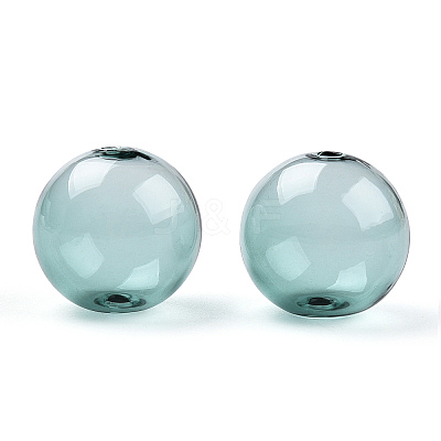 Transparent Blow High Borosilicate Glass Globe Beads LS-GLAA-T003-09E-1