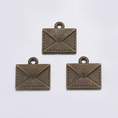 Tibetan Style Alloy Mail Charms LS-EA10712Y-AB-1