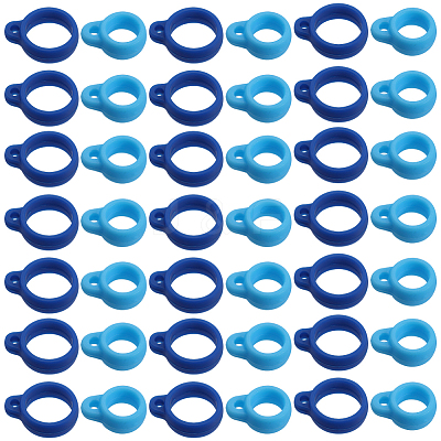 60Pcs 2 Style Silicone Pendant SIL-GF0001-42E-1