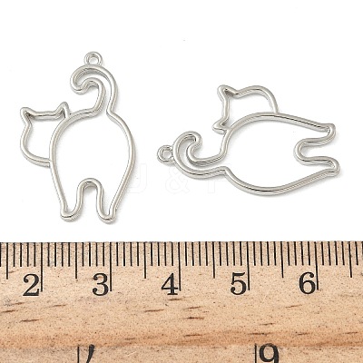 Alloy Open Back Bezel Pendants X-FIND-L025-02P-1