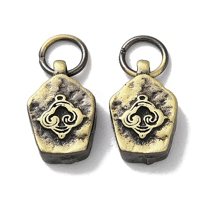 Tibetan Style Brass Pendants KK-M284-43AB-1