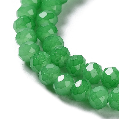 Baking Paint Imitation Jade Glass Bead Strands X-DGLA-A034-J6MM-A10-1