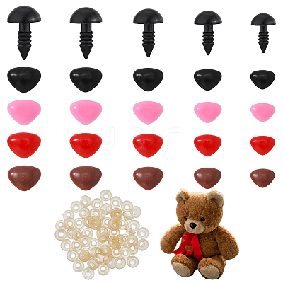 200 Sets 20 Style Triangle Plastic Safety Craft Noses FIND-FH0006-74-1