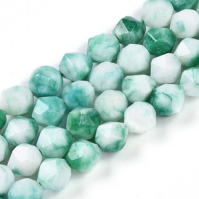 Dyed Natural White Jade Beads Strands G-T139-8mm-45A-1