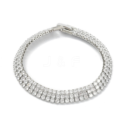 Cubic Zirconia Tennis Bracelets for Women Girl Gift BJEW-F450-01P-1