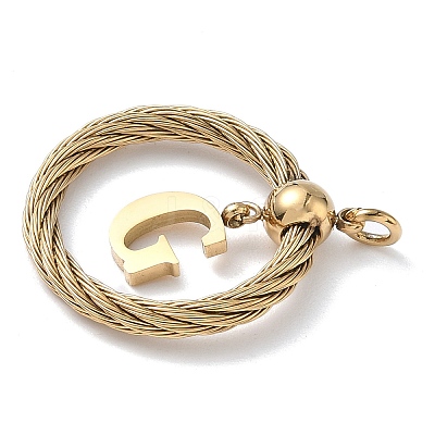 304 Stainless Steel Pendants STAS-D154-01G-G-1
