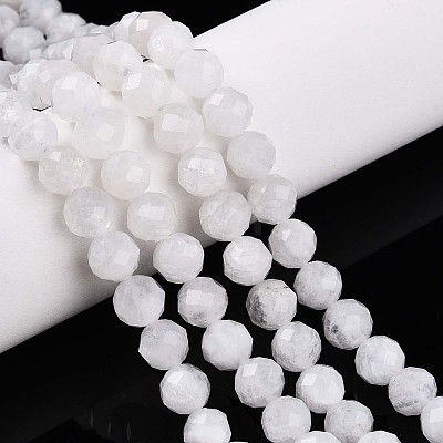 Natural Rainbow Moonstone Beads Strands G-S345-6mm-36-1