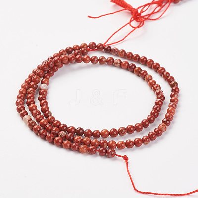 Natural Brecciated Jasper Bead Strand X-G-G680-42-1