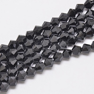 Imitate Austrian Crystal Bicone Glass Beads Strands X-GLAA-F029-4x4mm-02-1