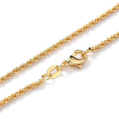 Brass Rope Chain Necklaces X-NJEW-I247-06G-1