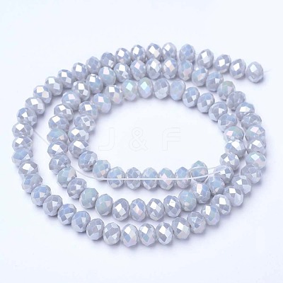 Electroplate Glass Beads Strands EGLA-A034-P10mm-B11-1