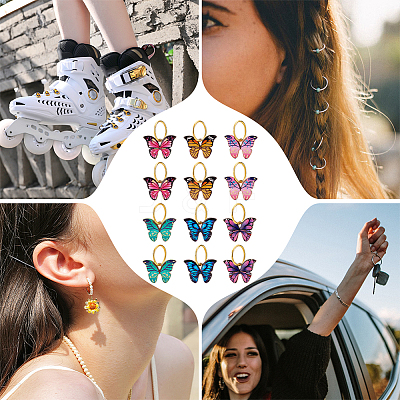 Printed Alloy Enamel Pendants PALLOY-PH01614-1