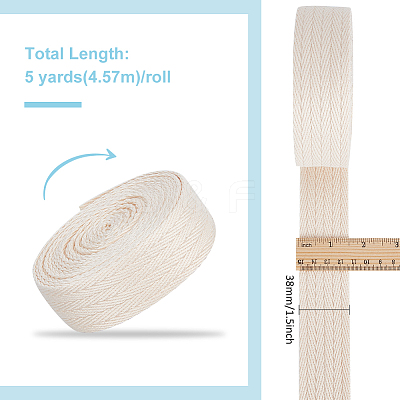 5 Yards Polycotton Ribbon OCOR-WH0045-24C-1