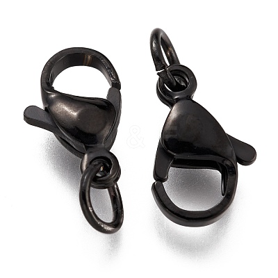 304 Stainless Steel Lobster Claw Clasps Ion Plating(IP) STAS-G240-01D-EB-1