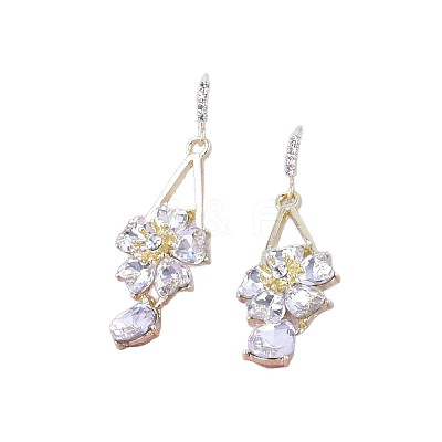 Zinc Alloy Crystal Rhinestone Dangle Earrings FS-WGC114E-01-1