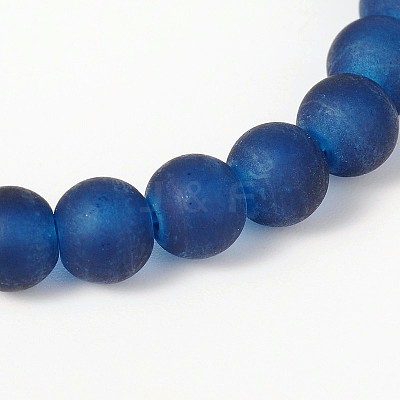 Stretchy Frosted Glass Beads Kids Bracelets for Children's Day BJEW-JB01768-04-1