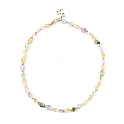Natural Quartz Beaded Necklaces for Women NJEW-JN06381-1
