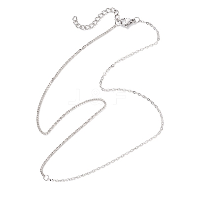 1.5MM Brass Cable Chain Curb Chain Necklaces for Women NJEW-JN05555-01-1