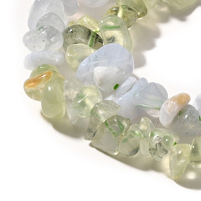 Natural Prehnite & Blue Lace Agate Beads Strands G-L610-A20-01-1