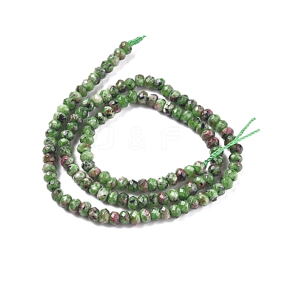 Dyed Natural Malaysia Jade Rondelle Beads Strands X-G-E316-2x4mm-43-1
