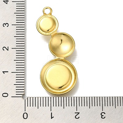 Ion Plating(IP) 304 Stainless Steel Cabochon Settings for Enamel STAS-U031-04G-1